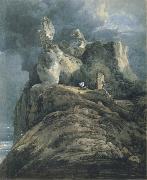 Thomas Girtin Bamburgh Castle, oil painting